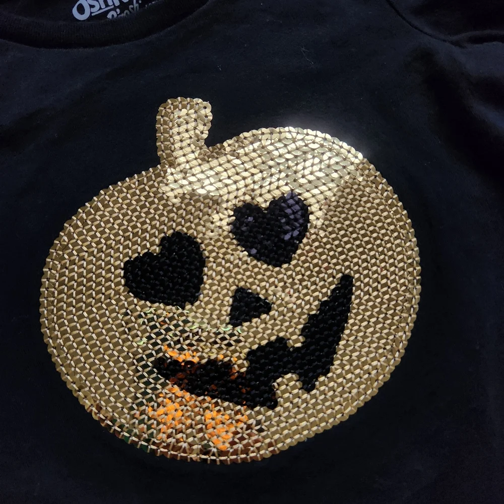 OSHKOSH B'GOSH HALLOWEEN PUMPKIN‎ LONG SLEEVE T SHIRT - size: 18m